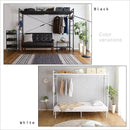 ハンガーシェルフ 収納  一人暮らし ひとり暮らし 多機能 デッドスペース 有効活用 ハンガーラック 棚 ブラック 黒 ホワイト 白 棚 メッシュ システムベッド風 【納期A】【szo-hgs-004】