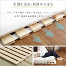 すのこベッド ロール式 ダブル 折りたたみ コンパクト 収納 防ダニ 防カビ 結露防止 日本製 【納期E】【szo-hnk-r-d】