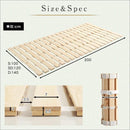 すのこベッド ロール式 ダブル 折りたたみ コンパクト 収納 防ダニ 防カビ 結露防止 日本製 【納期E】【szo-hnk-r-d】