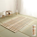 すのこベッド ロール式 セミダブル 折畳み 省スペース 収納 防ダニ 防カビ 結露対策 日本製 ひのき 【納期E】【szo-hnk-r-sd】
