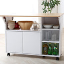 キッチンワゴン キャスター付き 木製 天板付き 作業台 おしゃれ バタフライテーブル 【納期A】【szo-ht-ch90】