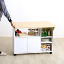 キッチンワゴン キャスター付き 木製 天板付き 作業台 おしゃれ バタフライテーブル 【納期A】【szo-ht-ch90】