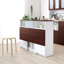 キッチンカウンター 120 テーブル 下 収納 間仕切り 【納期E】【szo-ht-kl120】