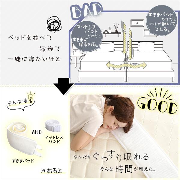 マットレスバンド 隙間 すきま すき間 解消 パッド 結束 バンド ゴム ウレタン素材 寝具 マットレス別売り 【納期A】【szo-ht-mrb】