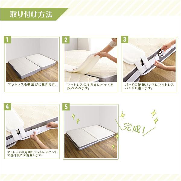 マットレスバンド 隙間 すきま すき間 解消 パッド 結束 バンド ゴム ウレタン素材 寝具 マットレス別売り 【納期A】【szo-ht-mrb】