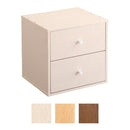 キューブボックス 引き出し 2段 引出し 35cm 幅 高さ 収納ボックス 収納棚 収納ケース cube 組み合わせ 自在 自由 おしゃれ 北欧 木目 白 ホワイト 茶 ブラウン 【納期E】【szo-ht-qdw】