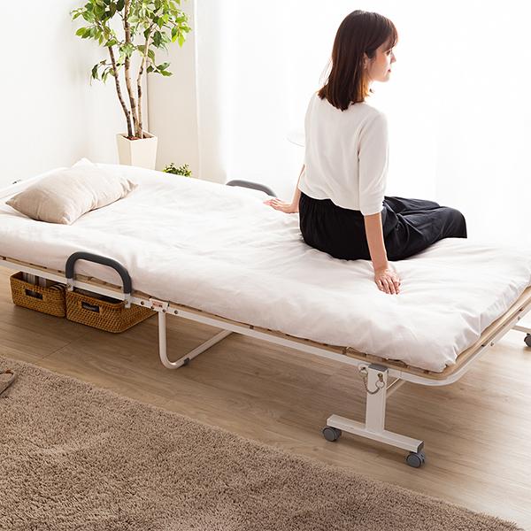 折り畳みベッド 折りたたみベッド すのこベッド 桐 天然木 防虫 断熱 軽量 軽い 通気性 梅雨対策 結露防止 安全設計 安心 簡易ベッド 来客時 コンパクト 収納 【納期E】【szo-ht30-64】