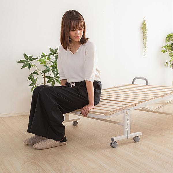 折り畳みベッド 折りたたみベッド すのこベッド 桐 天然木 防虫 断熱 軽量 軽い 通気性 梅雨対策 結露防止 安全設計 安心 簡易ベッド 来客時 コンパクト 収納 【納期E】【szo-ht30-64】