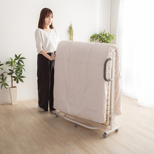 折り畳みベッド 折りたたみベッド すのこベッド 桐 天然木 防虫 断熱 軽量 軽い 通気性 梅雨対策 結露防止 安全設計 安心 簡易ベッド 来客時 コンパクト 収納 【納期E】【szo-ht30-64】