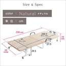 折り畳みベッド 折りたたみベッド すのこベッド 桐 天然木 防虫 断熱 軽量 軽い 通気性 梅雨対策 結露防止 安全設計 安心 簡易ベッド 来客時 コンパクト 収納 【納期E】【szo-ht30-64】