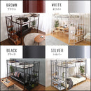 ロフトベッド 階段式 パイプベッド シングル ハイタイプ ロータイプ 切り替え 高さ 変更 調節 調整 スチール 金属製 宮棚 コンセント メッシュ 頑丈 丈夫 大人用 【納期E】【szo-ht70-102】