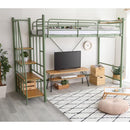 ロフトベッド 階段式 パイプベッド シングル ハイタイプ ロータイプ 切り替え 高さ 変更 調節 調整 スチール 金属製 宮棚 コンセント メッシュ 頑丈 丈夫 大人用 【納期E】【szo-ht70-102】