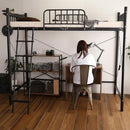 ロフトベッド ロータイプ ハイタイプ 高さ変更 パイプベッド シングル 宮付き ホワイト おしゃれ はしご ロフトベット 大人用 ベッドフレーム コンセント付き 【納期E】【szo-ht70-129】