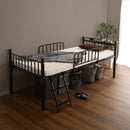 ロフトベッド ロータイプ ハイタイプ 高さ変更 パイプベッド シングル 宮付き ホワイト おしゃれ はしご ロフトベット 大人用 ベッドフレーム コンセント付き 【納期E】【szo-ht70-129】