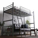 ロフトベッド はしご 宮棚付き コンセント付き パイプベッド 大人用 シンプル 2段ベッド スチール シルバー ブラック 黒 ホワイト 白 銀色 ブラウン 茶色 【納期A】【szo-ht70-94r】