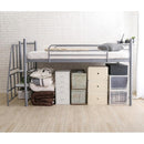 ロフトベッド 階段 パイプベッド 大人 二段ベッド 宮棚 コンセント 一人暮らし かっこいい スタイリッシュ スチール シルバー ブラック ホワイト ブラウン 【納期A】【szo-ht70-95r】