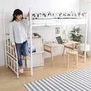 ロフトベッド 階段 パイプベッド 大人 二段ベッド 宮棚 コンセント 一人暮らし かっこいい スタイリッシュ スチール シルバー ブラック ホワイト ブラウン 【納期A】【szo-ht70-95r】