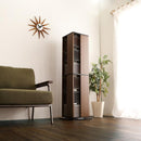 本棚 回転式 ブックラック 6段 スリム 省スペース おしゃれ スタイリッシュ アンティーク調 レトロ モダン 収納棚 ヴィンテージ風 木目柄 CD DVD BD コミック本 【納期A】【szo-kbr-6】