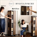 本棚 回転式 ブックラック 6段 スリム 省スペース おしゃれ スタイリッシュ アンティーク調 レトロ モダン 収納棚 ヴィンテージ風 木目柄 CD DVD BD コミック本 【納期A】【szo-kbr-6】