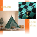 テント 子ども 子供部屋 市松模様 鬼滅風 鬼滅の刃風 竈門炭治郎風 着物風 デザイン 柄 格子 和風 和柄 チェック 遊具 キッズテント 遊び場 オモチャ 室内用 【納期E】【szo-kist-k】