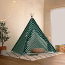 テント 子ども 子供部屋 市松模様 鬼滅風 鬼滅の刃風 竈門炭治郎風 着物風 デザイン 柄 格子 和風 和柄 チェック 遊具 キッズテント 遊び場 オモチャ 室内用 【納期E】【szo-kist-k】