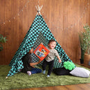 テント 子ども 子供部屋 市松模様 鬼滅風 鬼滅の刃風 竈門炭治郎風 着物風 デザイン 柄 格子 和風 和柄 チェック 遊具 キッズテント 遊び場 オモチャ 室内用 【納期E】【szo-kist-k】