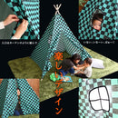 テント 子ども 子供部屋 市松模様 鬼滅風 鬼滅の刃風 竈門炭治郎風 着物風 デザイン 柄 格子 和風 和柄 チェック 遊具 キッズテント 遊び場 オモチャ 室内用 【納期E】【szo-kist-k】