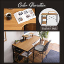 パスコンデスク PCデスク 机 卓上棚付き 作業スペース 作業台 ラック 棚 収納 スタイリッシュ 北欧 西海岸風 ナチュラル カントリー おしゃれ かっこいい 【納期A】【szo-lbk-120】