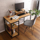 パスコンデスク PCデスク 机 卓上棚付き 作業スペース 作業台 ラック 棚 収納 スタイリッシュ 北欧 西海岸風 ナチュラル カントリー おしゃれ かっこいい 【納期A】【szo-lbk-120】