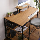 パスコンデスク PCデスク 机 卓上棚付き 作業スペース 作業台 ラック 棚 収納 スタイリッシュ 北欧 西海岸風 ナチュラル カントリー おしゃれ かっこいい 【納期A】【szo-lbk-120】