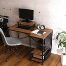 パスコンデスク PCデスク 机 卓上棚付き 作業スペース 作業台 ラック 棚 収納 スタイリッシュ 北欧 西海岸風 ナチュラル カントリー おしゃれ かっこいい 【納期A】【szo-lbk-120】