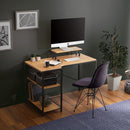 パスコンデスク PCデスク 机 卓上棚付き 作業スペース 作業台 ラック 棚 収納 スタイリッシュ 北欧 西海岸風 ナチュラル カントリー おしゃれ かっこいい 【納期A】【szo-lbk-120】