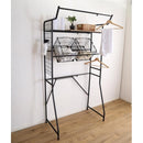 洗濯機ラック 収納 ランドリーラック 洗濯機 収納ラック 洗濯機上 スペース 収納棚 スチール おしゃれ 棚 ハンガー ランドリーバスケット 洗濯かご 洗濯物 【納期E】【szo-ldr-k】