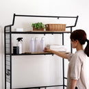 ランドリーラック ハンガーラック 棚 収納ラック 洗濯機上ラック スペース 有効活用 おしゃれ 伸縮 ランドリー収納 ビンテージ風 レトロ 北欧 西海岸 アメリカン 【納期E】【szo-ldr-t】