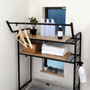 ランドリーラック ハンガーラック 棚 収納ラック 洗濯機上ラック スペース 有効活用 おしゃれ 伸縮 ランドリー収納 ビンテージ風 レトロ 北欧 西海岸 アメリカン 【納期E】【szo-ldr-t】