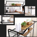 ランドリーラック ハンガーラック 棚 収納ラック 洗濯機上ラック スペース 有効活用 おしゃれ 伸縮 ランドリー収納 ビンテージ風 レトロ 北欧 西海岸 アメリカン 【納期E】【szo-ldr-t】