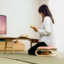 正座椅子 座椅子 正座 リクライニング 膝 腰痛 対策 背筋 伸びる 厚み クッション ボリューム 和風 和柄 和室 椅子 格子柄 フロアチェア 曲げ木 脚 木製 完成品 【納期E】【szo-lkz】