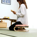 正座椅子 座椅子 正座 リクライニング 膝 腰痛 対策 背筋 伸びる 厚み クッション ボリューム 和風 和柄 和室 椅子 格子柄 フロアチェア 曲げ木 脚 木製 完成品 【納期E】【szo-lkz】