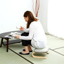 正座椅子 座椅子 正座 リクライニング 膝 腰痛 対策 背筋 伸びる 厚み クッション ボリューム 和風 和柄 和室 椅子 格子柄 フロアチェア 曲げ木 脚 木製 完成品 【納期E】【szo-lkz】