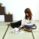 正座椅子 座椅子 正座 リクライニング 膝 腰痛 対策 背筋 伸びる 厚み クッション ボリューム 和風 和柄 和室 椅子 格子柄 フロアチェア 曲げ木 脚 木製 完成品 【納期E】【szo-lkz】