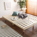 スノコベッド フレーム D ダブルサイズ 脚つき 高さ調節可能 パイン材 通気性 湿気防止 シンプル 大きいサイズ 大 シンプル 北欧 すのこ マットレス別売り 【納期E】【szo-lps-01d】