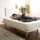 スノコベッド フレーム D ダブルサイズ 脚つき 高さ調節可能 パイン材 通気性 湿気防止 シンプル 大きいサイズ 大 シンプル 北欧 すのこ マットレス別売り 【納期E】【szo-lps-01d】