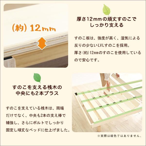 スノコベッド シングル ベッドフレームのみ 脚付き 高さ調節 ロータイプ ハイタイプ パイン材 通気性 湿気防止 すのこベッド 癒し 森林浴 リラックス 【納期E】【szo-lps-01s】