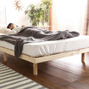 スノコベッド セミダブル サイズ フレームのみ 単品 足つき 脚 高さ変更 パイン材 丈夫 頑丈 すのこベッド 北欧 森林浴 癒し マットレス別売り 【納期E】【szo-lps-01sd】