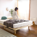 スノコベッド セミダブル サイズ フレームのみ 単品 足つき 脚 高さ変更 パイン材 丈夫 頑丈 すのこベッド 北欧 森林浴 癒し マットレス別売り 【納期E】【szo-lps-01sd】