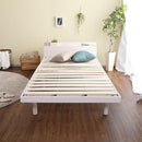 すのこベッド シングル 脚付き 取り外し 低ホルムアルデヒド コンセント付き 2口 宮棚 ヘッドボード 北欧産パインフレーム ベッドフレーム マットレス別売り 【納期E】【szo-lps-mp-01s】