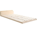 すのこベッド シングル 脚付き 取り外し 低ホルムアルデヒド コンセント付き 2口 宮棚 ヘッドボード 北欧産パインフレーム ベッドフレーム マットレス別売り 【納期E】【szo-lps-mp-01s】