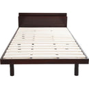 すのこベッド セミダブル 脚付き 取外し 低ホルムアルデヒド 高さ調整 2口コンセント 宮棚 北欧 通気性 耐久性 無垢材 ベッドフレーム マットレス別売り 【納期E】【szo-lps-mp-01sd】