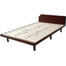 すのこベッド セミダブル 脚付き 取外し 低ホルムアルデヒド 高さ調整 2口コンセント 宮棚 北欧 通気性 耐久性 無垢材 ベッドフレーム マットレス別売り 【納期E】【szo-lps-mp-01sd】