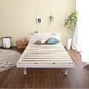 すのこベッド セミダブル 脚付き 取外し 低ホルムアルデヒド 高さ調整 2口コンセント 宮棚 北欧 通気性 耐久性 無垢材 ベッドフレーム マットレス別売り 【納期E】【szo-lps-mp-01sd】